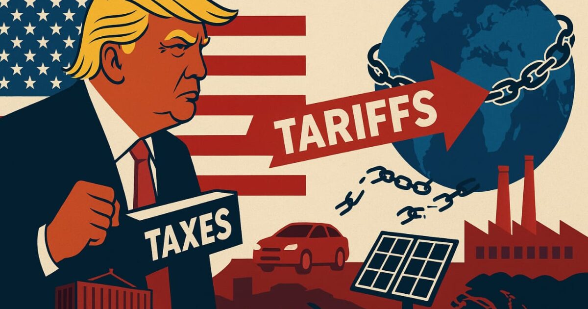Tax tarrifs by trump on different countries